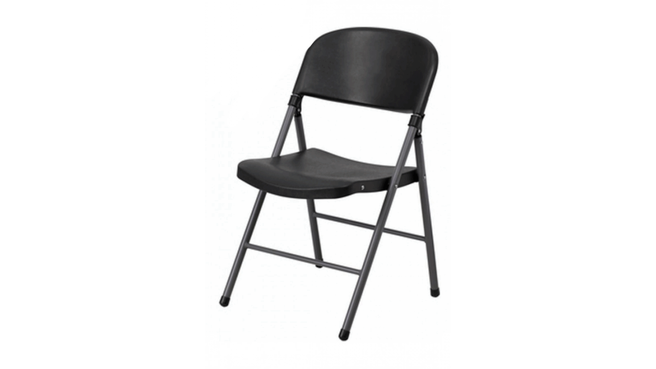 black folding chairs