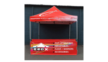 Reklaminė juosta palapinei