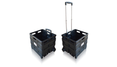 Folding shopping trolley